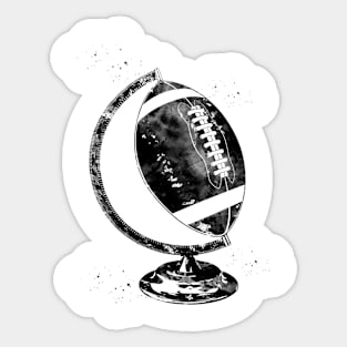 American Football Globe Sticker